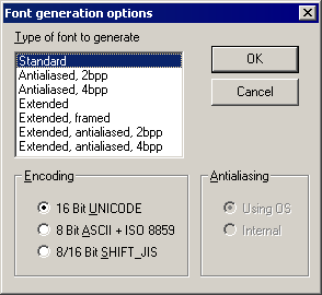 emWin FCVT Using FontGenerationOpt