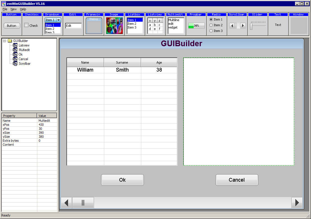 emWin GUIBuilder 