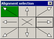 emWin GUIBuilder AlignmentSelection