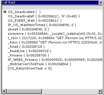 embos iar BlockedTask CallStack