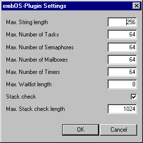 embos iar settings